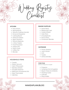 Complete Wedding Registry Checklist - Let's Make a Plan!