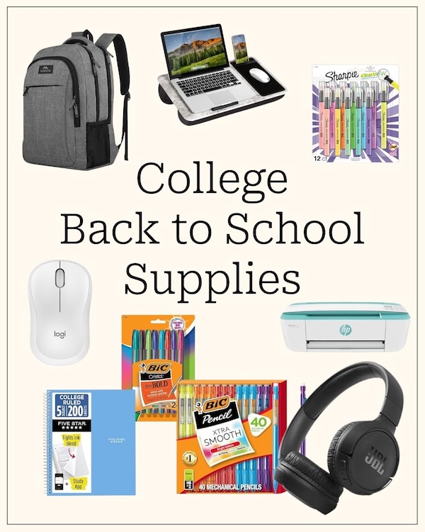 College Back to School Supplies