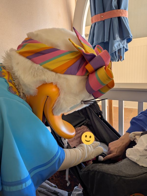 Disney with a Newborn: Daisy with baby