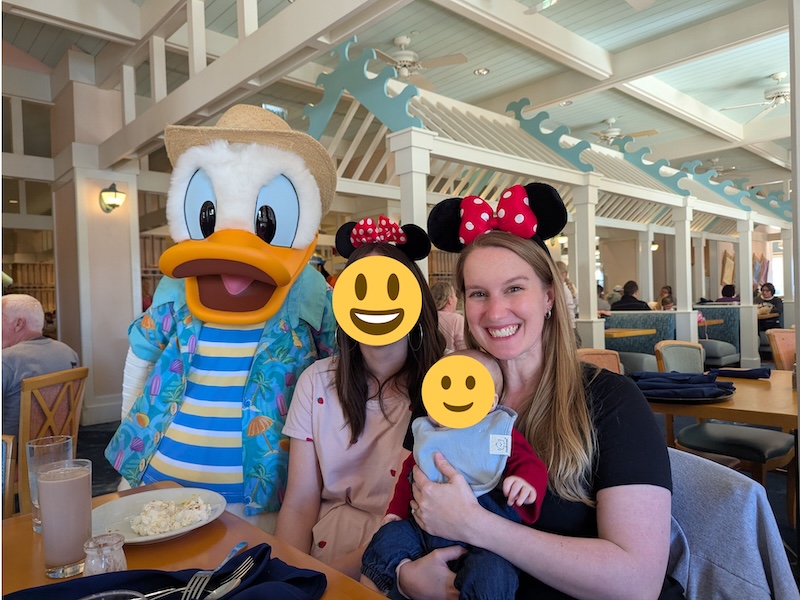 Disney with a newborn: Character dining