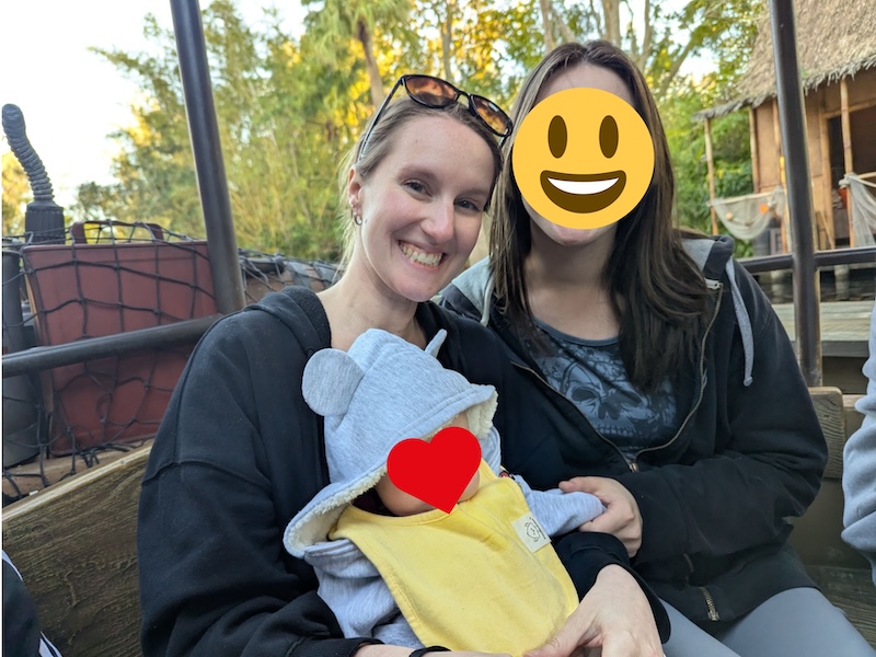Disney with a newborn: rider switch with a baby