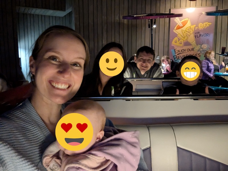 Disney with a newborn: dining with a newborn