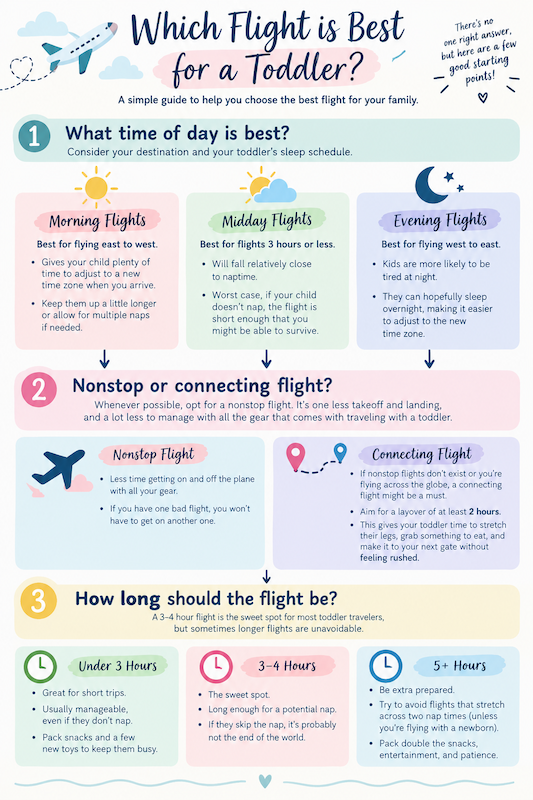 flying with a toddler under 2 - which flight to take with a toddler